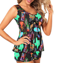 Load image into Gallery viewer, Neon Rodeo Tankini & Boy Shorts Swim Set