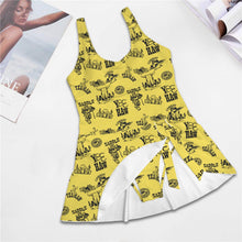 Load image into Gallery viewer, Cowgirl Graphics Skirted One Piece Swim Suit
