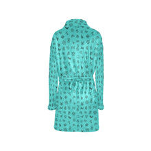 Load image into Gallery viewer, Turquoise Cattle Brands Women's Western Bath Robe