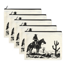 Load image into Gallery viewer, Black White Desert Cosmetic Bag Pack of 5 Made in America