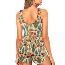 Load image into Gallery viewer, Cactus and Boots Tankini Boy Shorts Swim Set