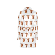 Load image into Gallery viewer, Highland Cow Women's Western Bath Robe