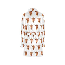 Load image into Gallery viewer, Highland Cow Women's Western Bath Robe