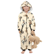 Load image into Gallery viewer, Vintage Cowgirl Little Kid Onesie Hooded Pajamas