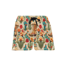 Load image into Gallery viewer, Women's Southwestern Desert Cowgirl Beach Board Shorts