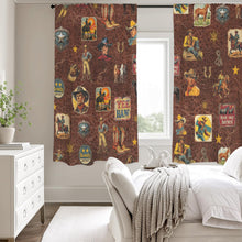 Load image into Gallery viewer, Vintage Cowboy Collage Western Curtains 52" x 63" Made in America