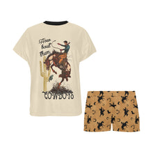 Load image into Gallery viewer, Them Cowboys Women's Western Top and Short Pajama Set