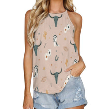 Load image into Gallery viewer, Cow Skull Western Tank Top