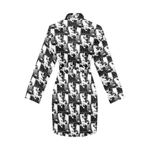 Load image into Gallery viewer, Cowboy Women's Long Sleeve Belted Satin Feel Dressing Lounge Robe