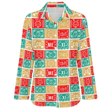 Load image into Gallery viewer, Baha Ranch Colores De Mexico Picado Mexican Button Up Blouse