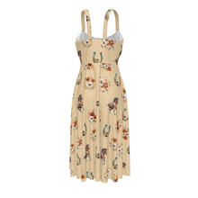 Load image into Gallery viewer, Baha Ranch Floral Horse Western Country Girl High Waist Sun Dress