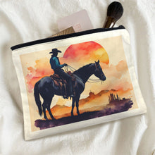 Load image into Gallery viewer, Water Color Cowboy Cosmetic Bag Pack of 5 Made in America
