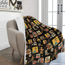 Load image into Gallery viewer, Vintage Cowgirl Collage Micro Fleece Throw Blanket 60" x 80" Made in America