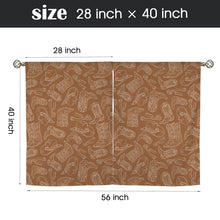 Load image into Gallery viewer, Western Print Curtains Window Curtain 28"x40" (2-Piece) Made in America