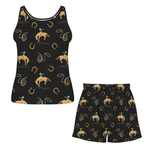 Load image into Gallery viewer, Baha Ranch Rodeo Cowboy Shorts Tank Lounge Pajama Set Made in America