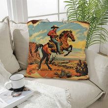 Load image into Gallery viewer, Vintage Cowboy Pillow Case Made in America