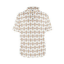 Load image into Gallery viewer, White Aztec Men's Polo Style Shirt