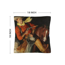 Load image into Gallery viewer, Vintage Cowboy Throw Pillow Case 18x18inch Made in America