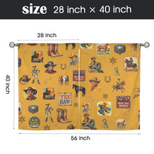 Load image into Gallery viewer, Vintage Cowboy Collage Western Curtains 28" x 40" Made in America