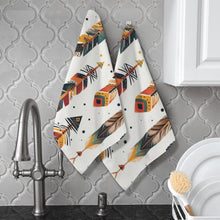 Load image into Gallery viewer, Southwestern Feathers Set of 2 Dish Towels Made in America