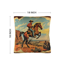 Load image into Gallery viewer, Vintage Cowboy Pillow Case Made in America