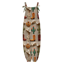 Load image into Gallery viewer, Cactus Boots Hat Western Overalls Jumpsuit