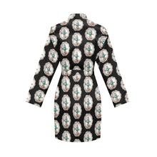 Load image into Gallery viewer, Silver Concho Women's Long Sleeve Belted Satin Feel Dressing Lounge Robe