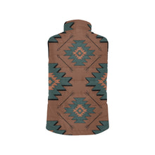 Load image into Gallery viewer, Teal Aztec Men's Puffy Vest