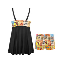 Load image into Gallery viewer, Vintage Rodeo Poster Swim Dress & Shorts Set