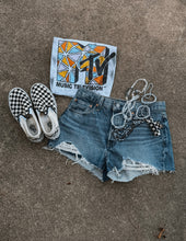 Load image into Gallery viewer, Upcycled By Katie: MTV Music Television Tee – Hand-Bleached One-of-a-Kind (2XL) Shirt