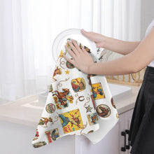 Load image into Gallery viewer, Vintage Cowgirl Collage Dish Towels Set of 2 Made in America
