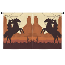 Load image into Gallery viewer, Desert Cowboy Curtains 52"x63" (2-Piece) Made in America