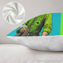 Load image into Gallery viewer, Baha Ranch The Last Roundup Bull Rider Collage Velvety Soft Pillow Cover Made in America