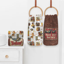 Load image into Gallery viewer, Vintage Cowgirls Set of 4 Kitchen Dish Towels Made in America