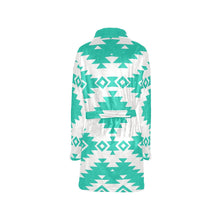 Load image into Gallery viewer, Turquoise Aztec Women's Western Bath Robe
