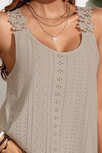 Load image into Gallery viewer, Lace Detail Scoop Neck Tank