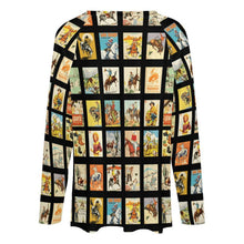 Load image into Gallery viewer, Baha Ranch Cowboy Collage Western Print Long Sleeve Top