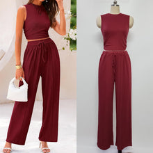 Load image into Gallery viewer, Ribbed Knit cropped tank + drawstring set - Week of 7.7