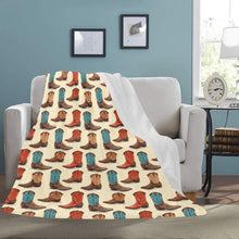 Load image into Gallery viewer, Got My Boots Western Micro Fleece Throw Blanket 60" x 80" Made in America