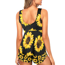 Load image into Gallery viewer, Sunflowers Tankini & Boy Shorts Swim Set
