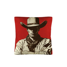 Load image into Gallery viewer, Serious Cowboy Throw Pillow Case Made in America