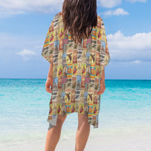 Load image into Gallery viewer, Vintage Rodeo Poster Duster Kimono Coverup Women's Long Cover Up
