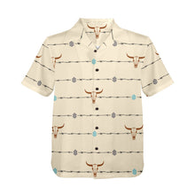 Load image into Gallery viewer, Baha Ranch Barbwire Aztec Hawaiian Shirt Made in America