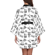 Load image into Gallery viewer, Cowboy Print Western Satin Kimono Robe