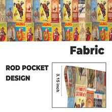 Load image into Gallery viewer, Vintage Rodeo Window Curtain 28"x40" (2-Piece) Made in America