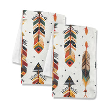 Load image into Gallery viewer, Southwestern Feathers Set of 2 Dish Towels Made in America