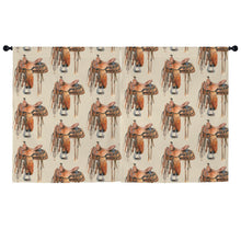 Load image into Gallery viewer, Saddle Print Window Curtain Drapes 52"x63" Made in America