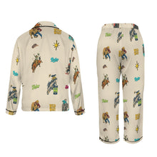 Load image into Gallery viewer, Baha Ranch The Last Roundup Western Rodeo Satin Pajama Set