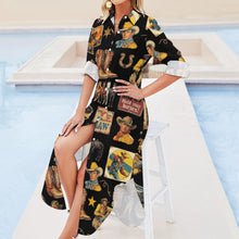 Load image into Gallery viewer, Vintage Cowboy Collage Western Duster Dress