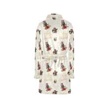 Load image into Gallery viewer, Christmas Horses Western Fleece Bathrobe